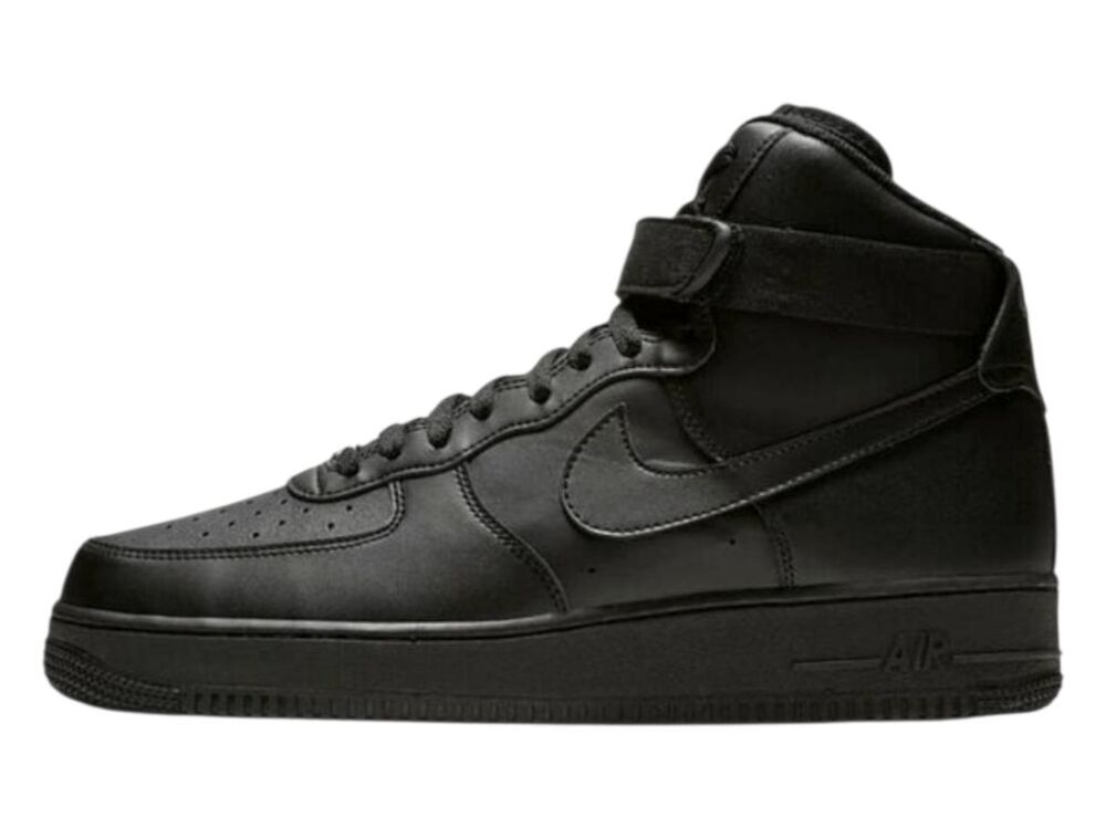 NWOB NIKE Air Force 1 High 'Triple Black' Sneakers Size 6